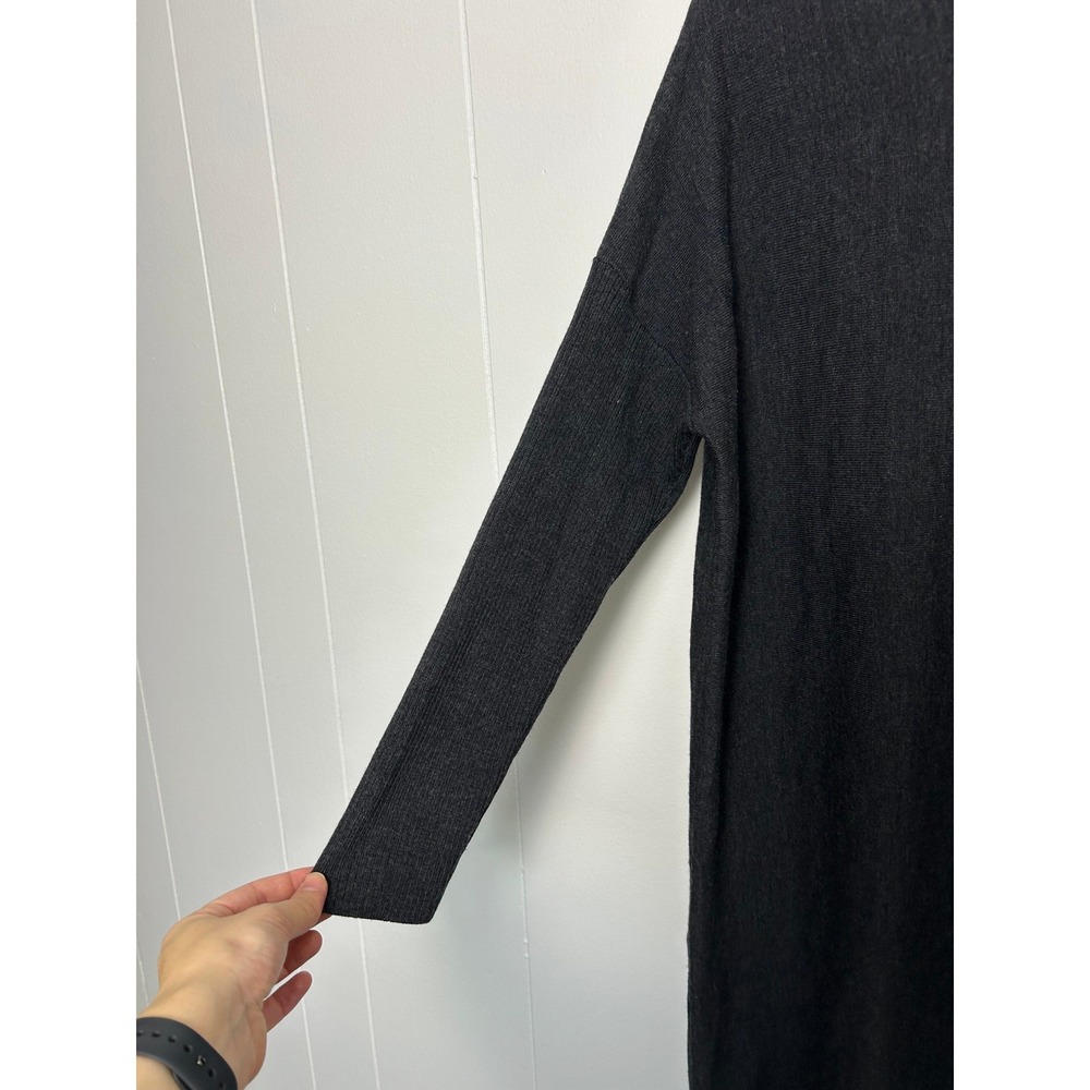 Eileen Fisher 100% Merino Wool Sweater Dress Women S Grey quiet luxury old money - Picture 7 of 7